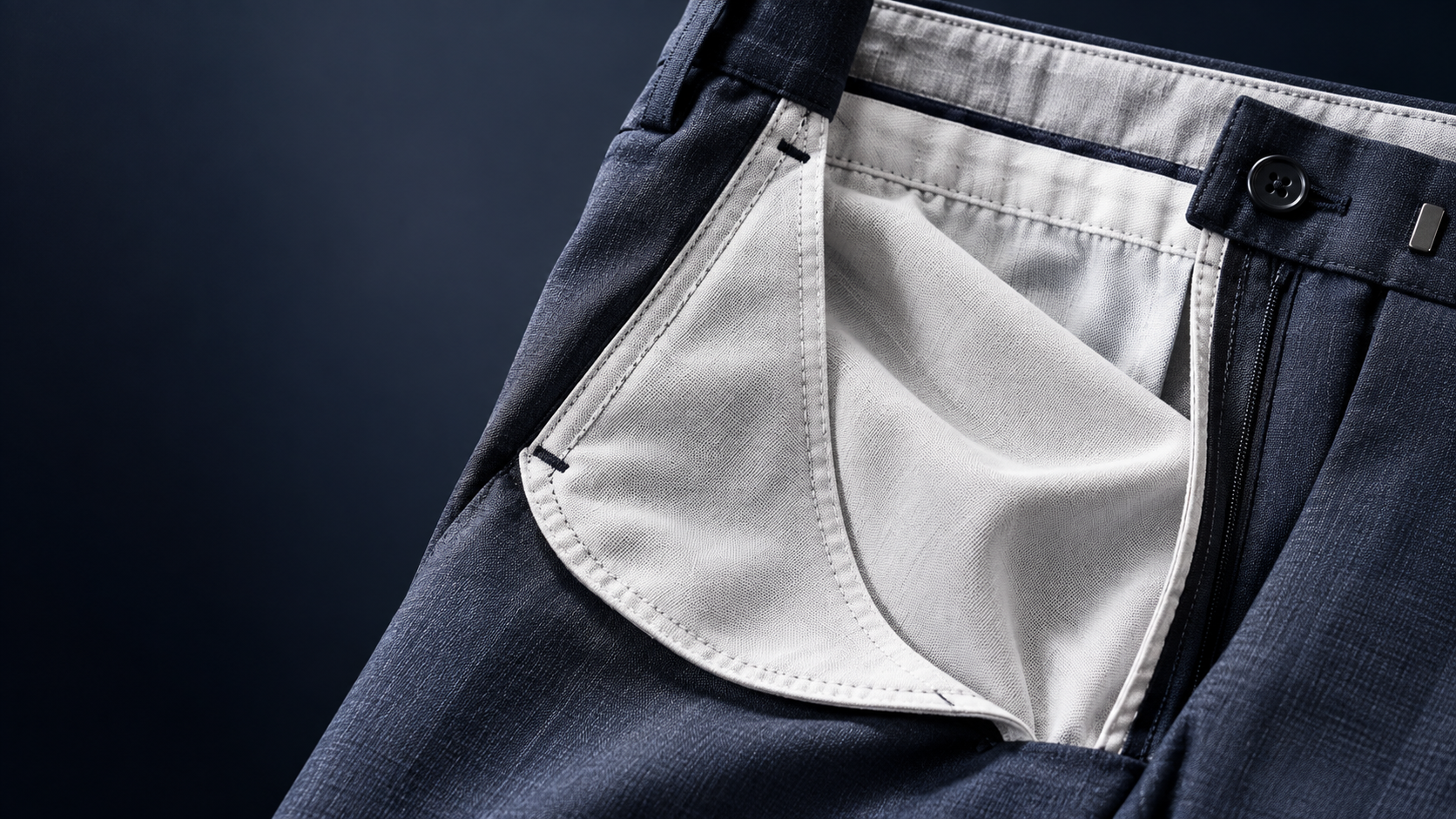 Denim pocketing fabric detail